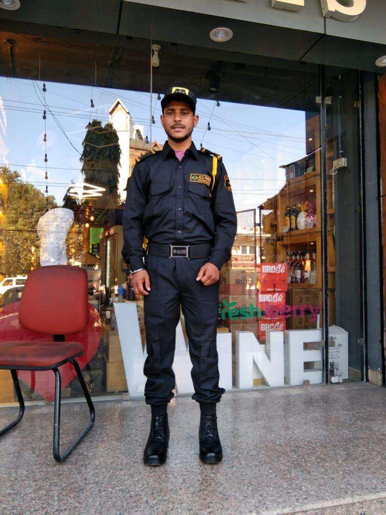 security guard standing in a uniform