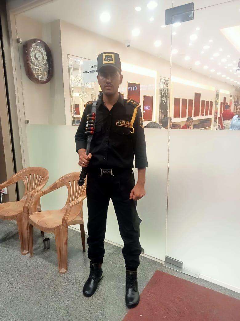 Gunman standing with gun